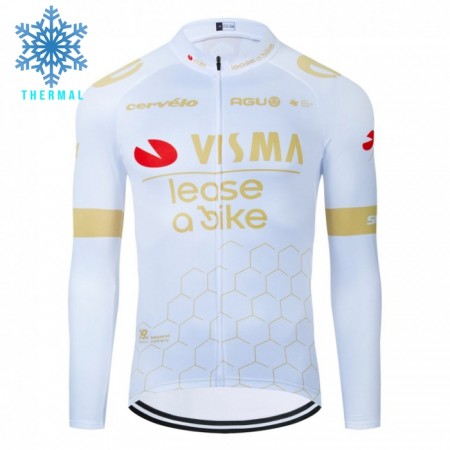 Maglia 2024 Jumbo-Visma Lease A Bike Manica Lunga Winter Invernale Bianco Maglia 2024 Jumbo-Visma Lease A Bike Manica Lunga Winter Invernale Bianco